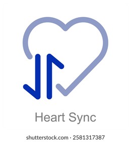 Heart Sync and love icon concept