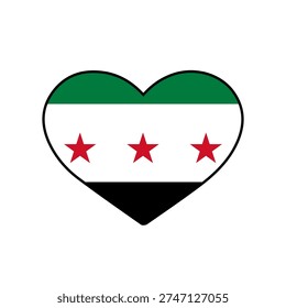 Heart with the Syria flag
Vector heart with the flag on a white background
