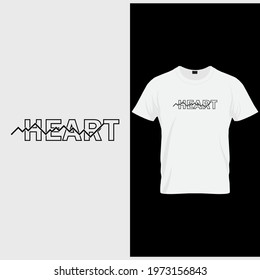Heart t shirt vector design template