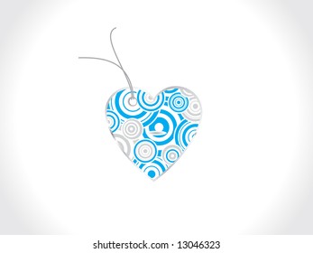 heart tag abstract vector illustration