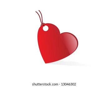 Heart Tag element for design, vector illustration