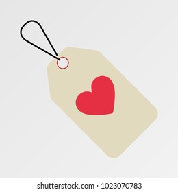 Heart tag vector. free space for text. wallpaper. Valentine day.