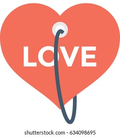 Heart Tag Vector Icon 