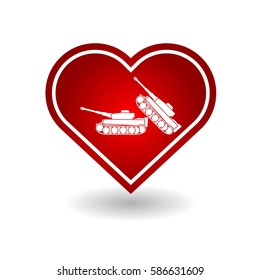Heart with tanks.