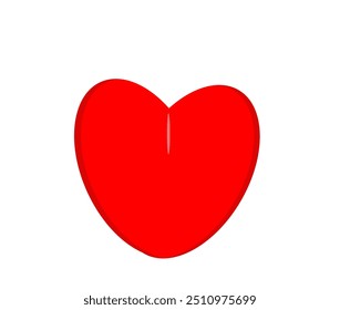 The heart is a taped shadow glare on a transparent background