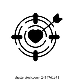 Icono de pictograma de corazón, Ilustración vectorial