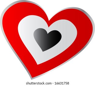 Heart with target on it