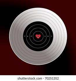 heart target shooting board