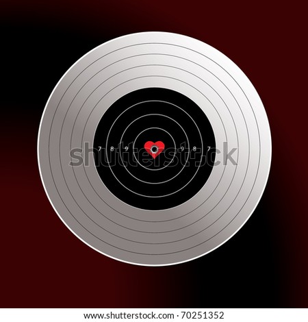 heart target shooting board