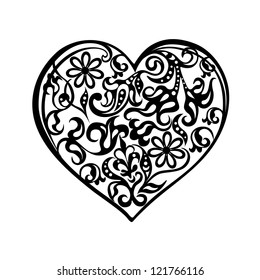 Heart tattoo black