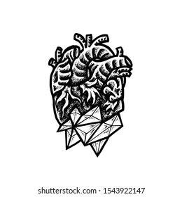 Heart Tattoo Design Vector illustration