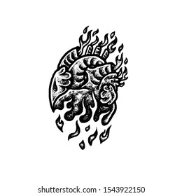 Heart Tattoo Vector Design illustration
