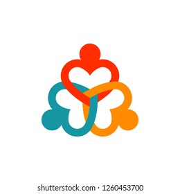 Heart Teamwork consultants vector illustration