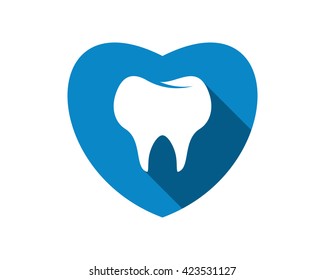 heart teeth tooth dent dentist dental image vector icon