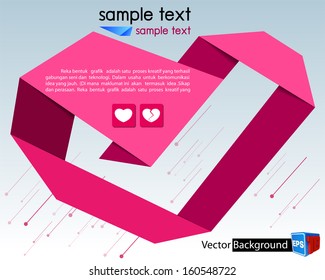heart template for advertising brochure vector