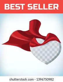 Heart template. Love icon. Mercy sign. Girl power. Valentine card.  Charitable foundation or donations logo. 