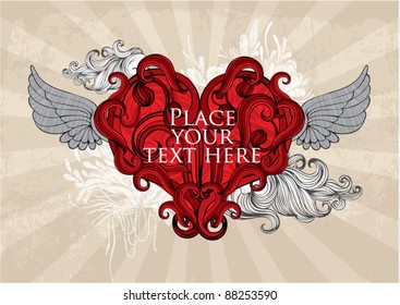 heart template vector/illustration