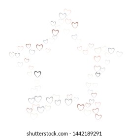 Heart template which consists of isolated elements. Modern style with beautiful elements in heart template. Can be used as print, wallpaper, cards, valentine cards, banner, background and etc