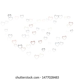 Heart template which consists of isolated elements. Modern style with beautiful elements in heart template. Can be used as print, wallpaper, cards, valentine cards, banner, background and etc