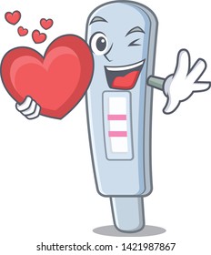 With heart test pack in cartoon medicine cabinet