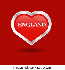 heart and text england inside.