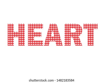 Heart text from love pattern images