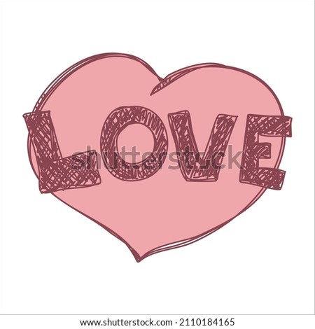 heart text love shape letter scetch