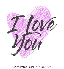 Heart, with the text I love you