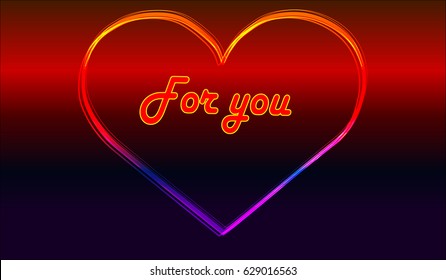heart with text for you