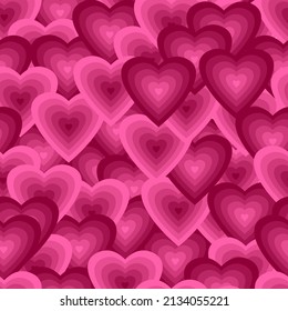 Heart texture background seamless pattern vector graphic illustration.