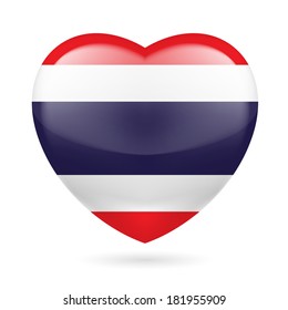 Heart with Thai flag colors. I love Thailand