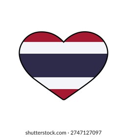 Heart with the thailand flag
Vector heart with the flag on a white background