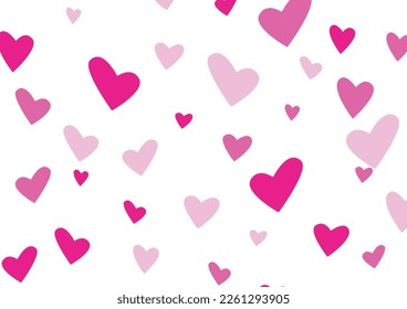 A heart that looks like a variety of colors, a heart shape that has a different style from the original.