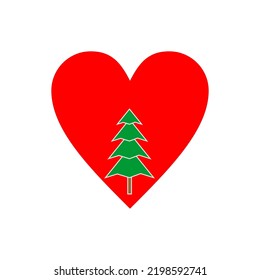 A Heart that loves pine trees
