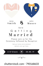 Heart theme - Wedding Set - Invitation