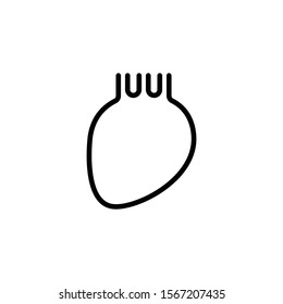 Heart thin icon in trendy flat style isolated on white background. Symbol for your web site design, logo, app, UI. Vector illustration, EPS