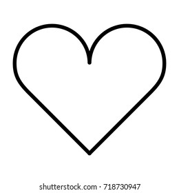 Heart thin line icon. 96x96 for Web Graphics and Apps.  Simple Minimal Pictogram.Vector
