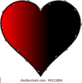 Heart with thorns illustration