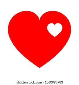 Heart through and through. Vector.
