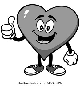 Heart Thumbs Illustration Stock Vector (Royalty Free) 745055824 ...