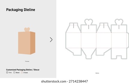 Línea de empaquetado de la caja de regalo superior del corazón