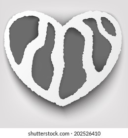 Heart Torn Paper Concept Design