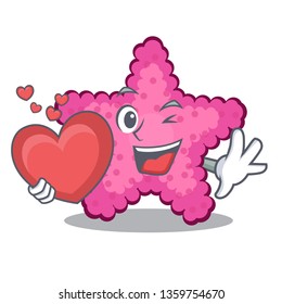 With heart toy pink starfish the character table