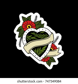 heart traditional tattoo flash