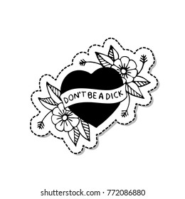 heart traditional tattoo flash