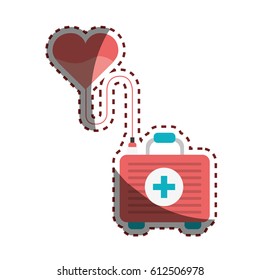 heart transfusing blood in the first aid kit