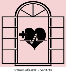 heart treatment vector illustration