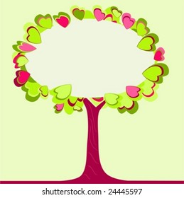 heart tree with blank copyspace