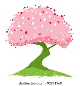 Heart tree. Concept of the love.