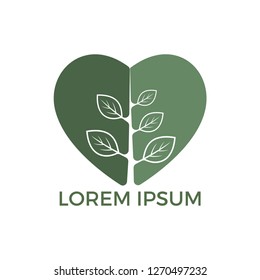 Heart Tree logo design. Love Tree logo design. 